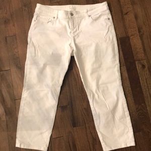 Loft white cropped jeans